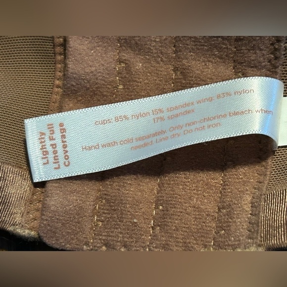 Cacique Lightly Lined Full Coverage Bra 42DDD brown tan Nude Underwire satin - Picture 10 of 13